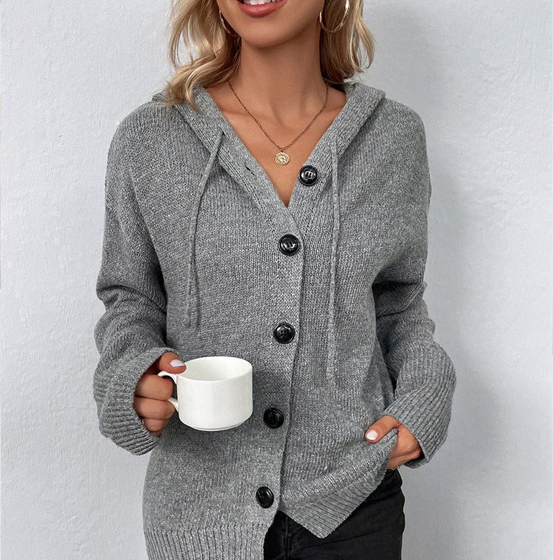 🏆 SALE 50% OFF! 🍂 Women’s Knit Hooded Coat – Cozy Drape, Autumn Ease 🔥
