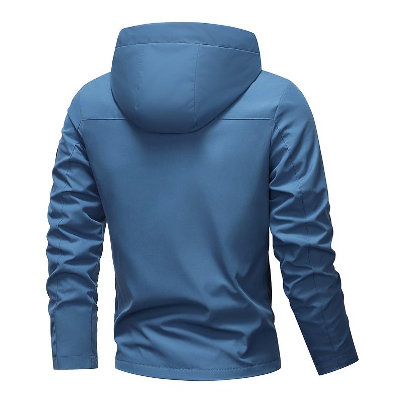 🎁New arrival 50% OFF💥Men's Solid Color Waterproof Windproof Drawstring Zip-up Hoodie Jacket