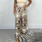 🔥Hot Sale 50% OFF✨Women’s Stylish Printed Satin Wide-Leg Pants