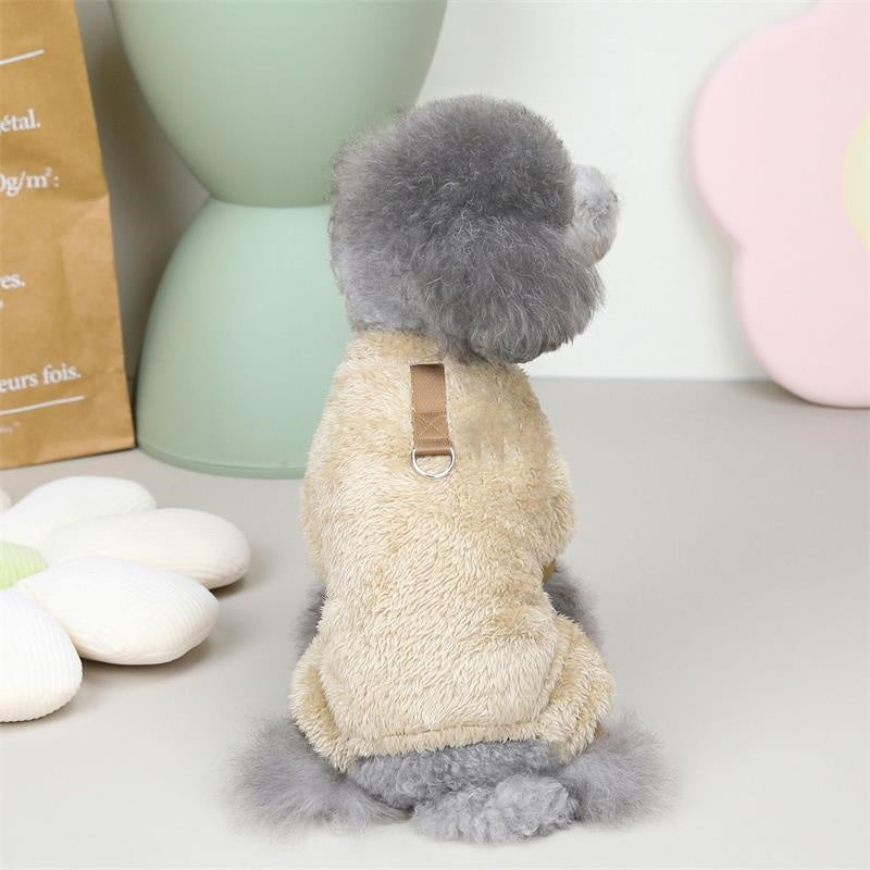 🎁Fleece Pet Elastic Jumpsuit with Pull Ring