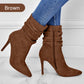 💥Fabric material upgrade-Women's Pointed Toe High Heel Short Boots
