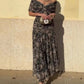 Women's Off-the-shoulder V-neck Printed Dress
