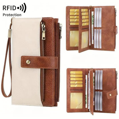 🔥Limited-time offer-Women's Retro Style RFID Blocking Tri-fold Wallet