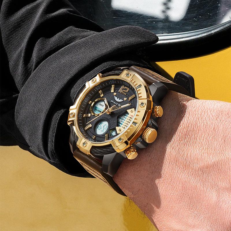 ⌚Multifunctional Dual Display 3ATM Waterproof Men's Quartz Sports Watch