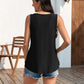 🔥Hot Sale 50% OFF💥Buy 2 Get 10% Off🔥Womens Tank Tops Sleeveless EyeletEmbroidery Scoop Neck Loose Fit Casual SummerFlowy