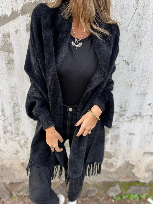 🍂Autumn/Special Offer🍂Women's Long Sleeve Casual Tassel Shawl Coat