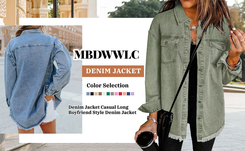 🎅What should I wear tomorrow?🎄Women's Raw Edge Ripped Denim Jacket