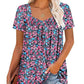 ⏰Hot Sale 50% Off-Women's Summer Pleated Printed Short-Sleeves(🔥Buy 2 get 5% off & Free shipping)