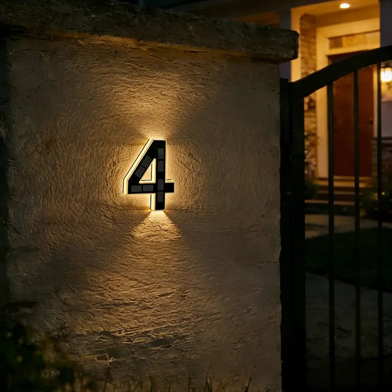 🔥Last Day 50% OFF🔥Solar Lighted House Numbers LED Numbers, Waterproof for Outside