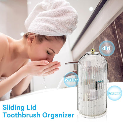 🔥Hot Sale✨Sliding Lid Toothbrush Organizer