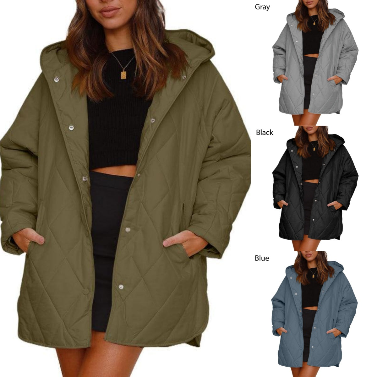 ⏳Time-limited Special⏰Women's Winter Trendy Lightweight Hooded Quilted Jacket