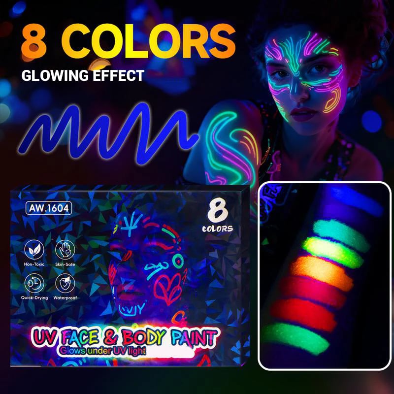 📢HOT SALE !!!⚡50K+ SOLD!✨UV Glow Face and Body Paint Markers Set