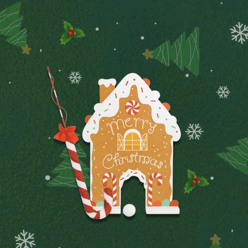 🎄Early Christmas Sale 49% OFF🎅🍭 Gingerbread Golf Game Set - Best Christmas Game