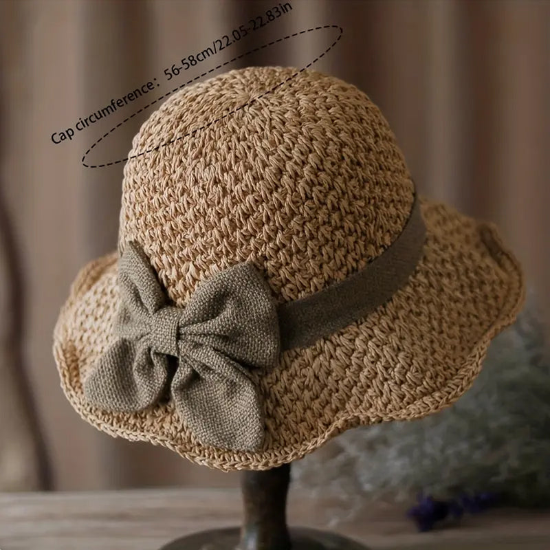 🔥 Hot sale 49% OFF🔥Elegant Woven Straw Sun Hat with Bow