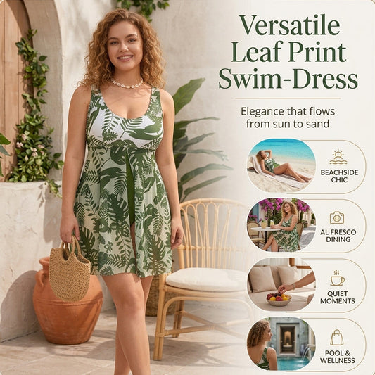 📢📢50% OFF !! ⏰Women's Floral Print One Piece Swim Dress