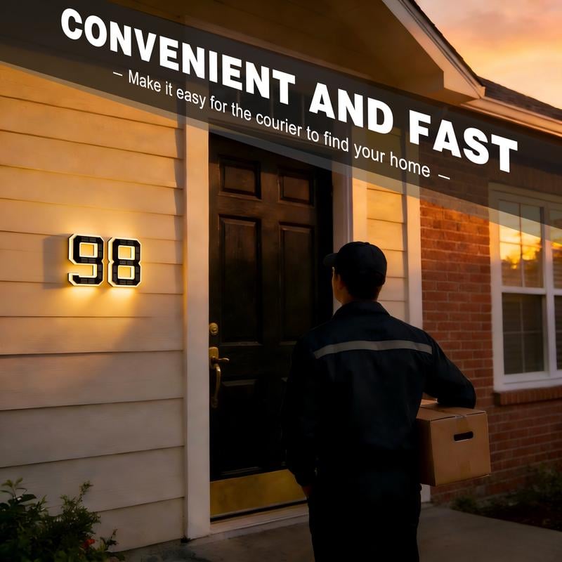 🔥Last Day 50% OFF🔥Solar Lighted House Numbers LED Numbers, Waterproof for Outside