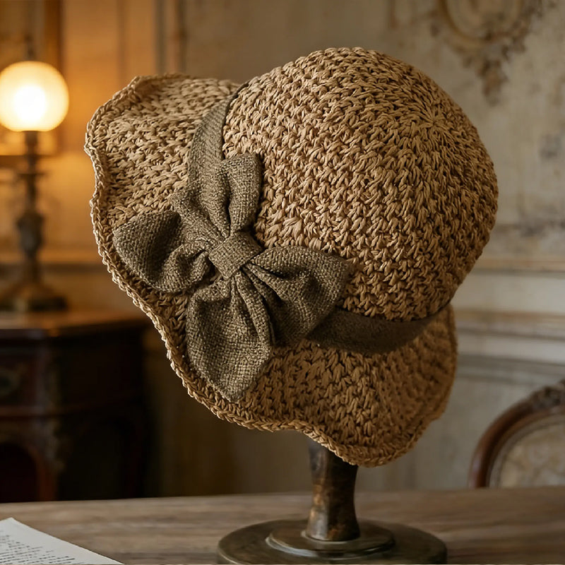 🔥 Hot sale 49% OFF🔥Elegant Woven Straw Sun Hat with Bow