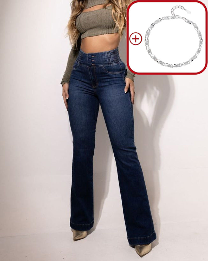 🥳2026 HOT SALE🥳💞50K+ SOLD!👖 50% OFF!Stretch Flare Jeans With A High Waist