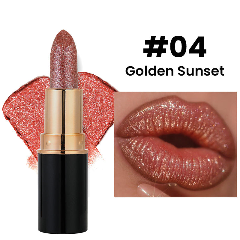 💋Waterproof & Moisturizing Glitter Lipstick - Buy 1 Get 1 Free