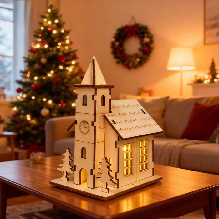 🎅Christmas Specials-DIY illuminated wooden Christmas houses for crafts