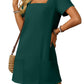 🎉🛍️Summer Specials👗Women's Casual Square Neck Pocket Short Sleeve Dress with Pockets