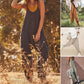 🌟Summer Sale- 49% OFF❤️‍🔥Solid V-Neck Sling Pocket Jumpsuit