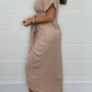 Real silk satin shirt dress