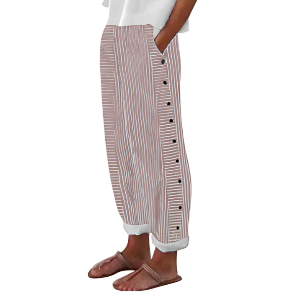 👖 -50% OFF SPRING SALE! ✨ Comfy Blue Striped Pants with Pockets: Breathable, Stylish & Perfect for Summer 🌿