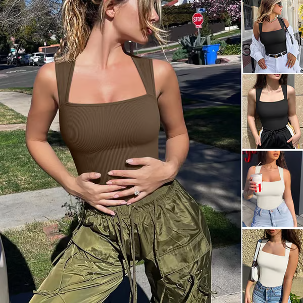 🏆LAST DAY SALE 49% OFF🔥-🎉Sleeveless Tummy Control Tank Tops Bodysuits
