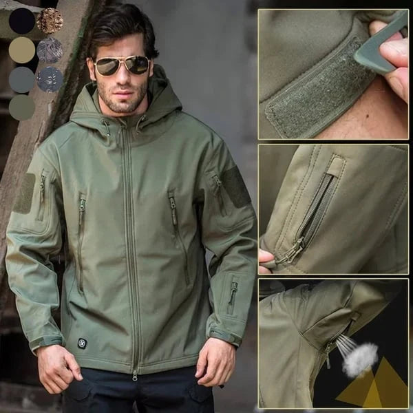 💥 Built for Wind & Rain | Men's Waterproof Insulated Outdoor Jacket