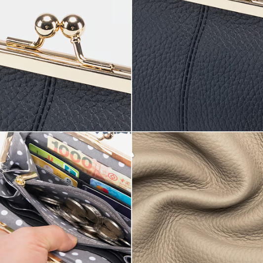 💥Premium Genuine Leather Long Wallet – ✨Timeless Elegance, Unbeatable Price💕