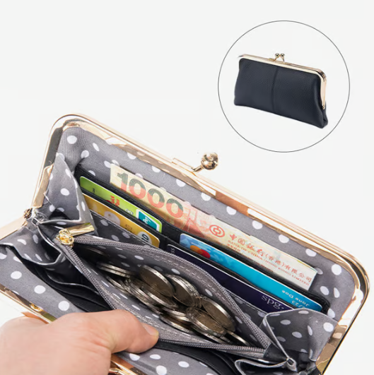 💥Premium Genuine Leather Long Wallet – ✨Timeless Elegance, Unbeatable Price💕