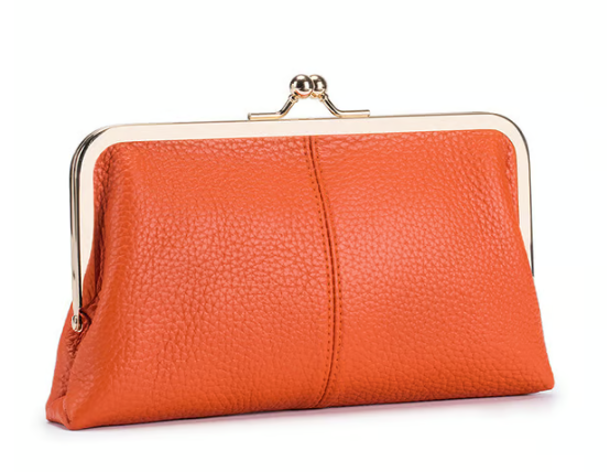 💥Premium Genuine Leather Long Wallet – ✨Timeless Elegance, Unbeatable Price💕