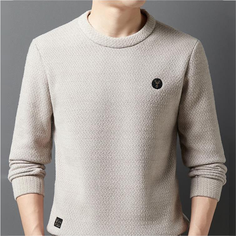 🎉Promotional Benefits 50% OFF 😍2024 Winter Plus Velvet Thickened Round Neck Loose Men's Solid Color All-match Warm Knitted Sweater