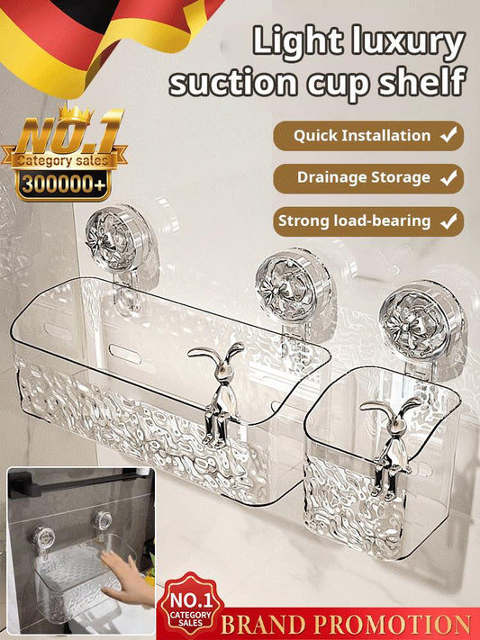 🎁Clearance Sale 49% OFF💥Light Luxury Style Glacier Pattern Suction Cup Shelf