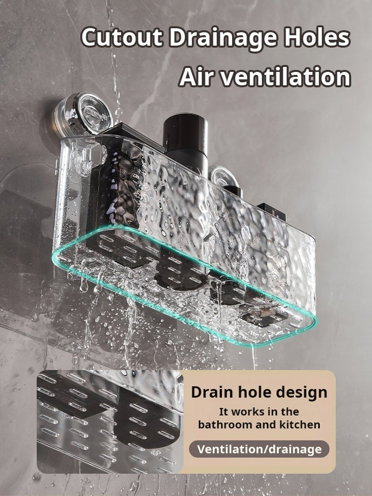🎁Clearance Sale 49% OFF💥Light Luxury Style Glacier Pattern Suction Cup Shelf