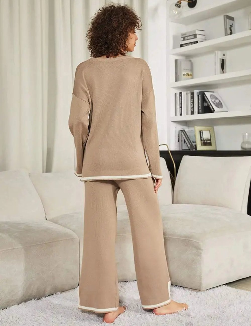 Classy Elastic Knit Lounge Set