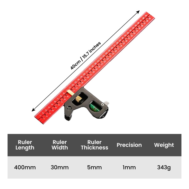 limited-time super-low price🔥Combination Square Ruler 45-90 degree Marking📏