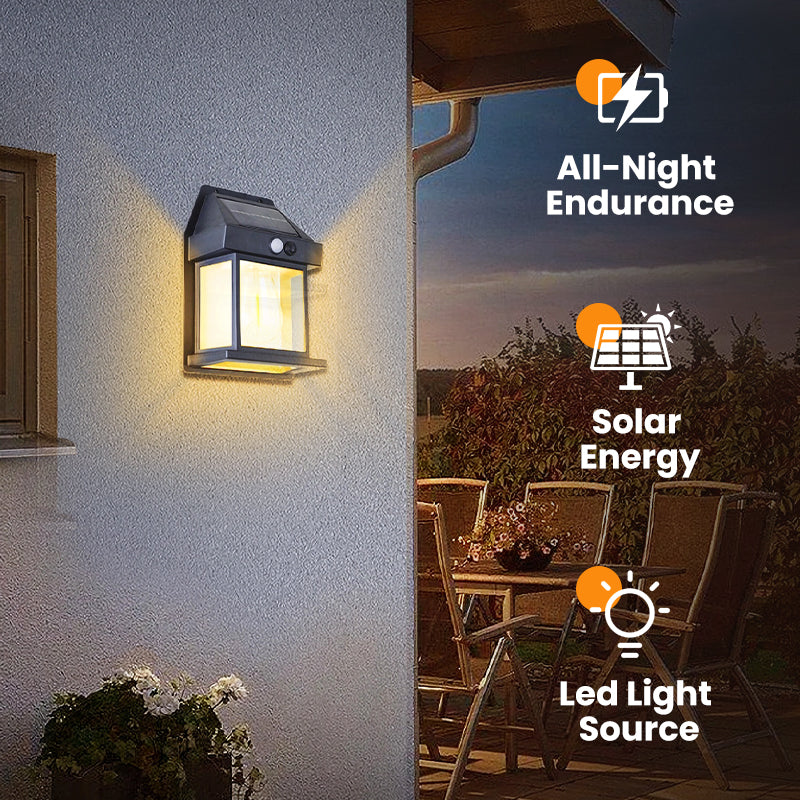 Motion Sensor Solar Tungsten Wall Light