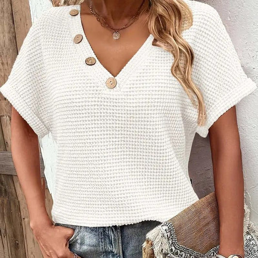 💗49%OFF🌸Women’s Stylish V-neck Short-sleeved Top