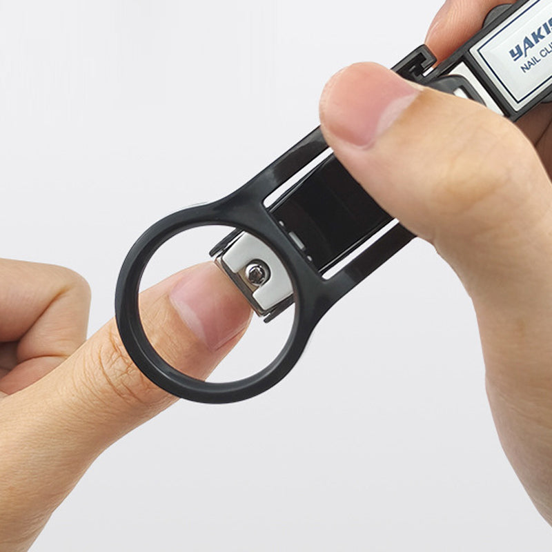 Splash-Proof Nail Clipper with Magnifying Glass