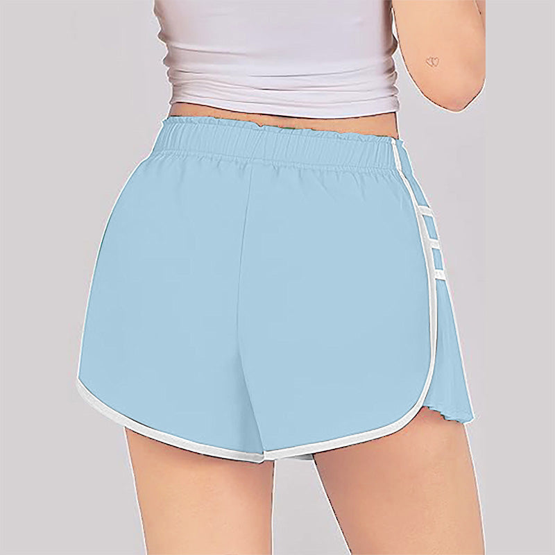 High Waist Pleated Sports Shorts