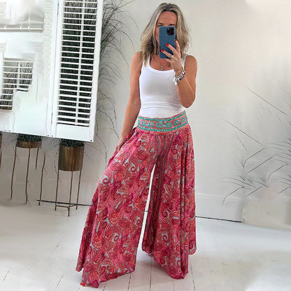 ⏳Limited time discount✈️Ethnic Printed Elasticated Waist Lightweight Pants