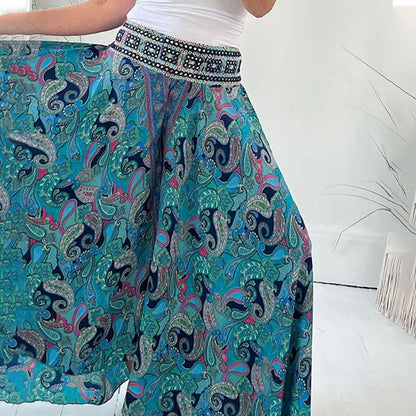 ⏳Limited time discount✈️Ethnic Printed Elasticated Waist Lightweight Pants
