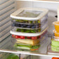 3 Layer Reusable Food Storage Containers with Lid Clear Fridge Crisper