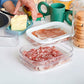 3 Layer Reusable Food Storage Containers with Lid Clear Fridge Crisper