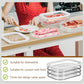 3 Layer Reusable Food Storage Containers with Lid Clear Fridge Crisper