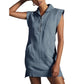 🌸Up to 40% off🔥Women's Sporty Half Zip Pullover Sleeveless Mini Dress