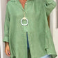 Women's Casual Solid Color Long Sleeve Button Down Shirt