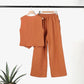 ✨New products on offer ✨Solid Color Button Down Vest and Wide Leg Pants 2 Piece Set for Women